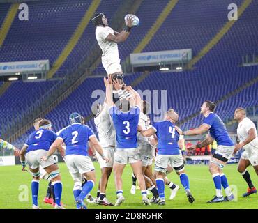 Maro Itoje (England) während Italien gegen England, Rugby Six Nations Spiel, rom, Italien, 31 Oct 2020 Credit: LM/Luigi Mariani Stockfoto