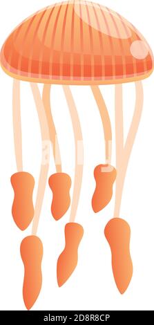 Symbol für Quallen im Aquarium. Cartoon von Aquarium Quallen Vektor-Symbol für Web-Design isoliert auf weißem Hintergrund Stock Vektor