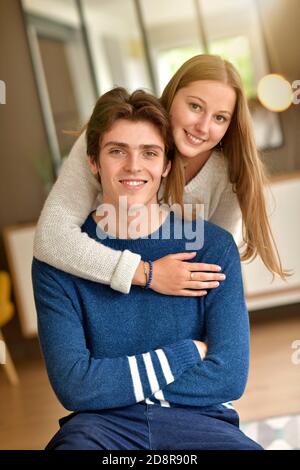 Portrait von jungen Studenten Stockfoto