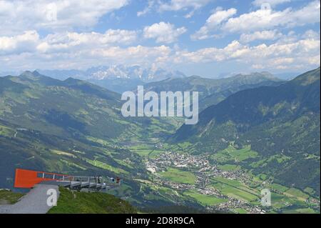 Aussichtspunkt Stubnerkogel Bad Hofgastein Österreich Stockfoto