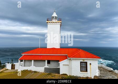 Cape St Blaize Lighthouse in Mossel Bay, Garden Route Africa ist ein großartiges Wahrzeichen auf der Garden Route, Südafrika Stockfoto