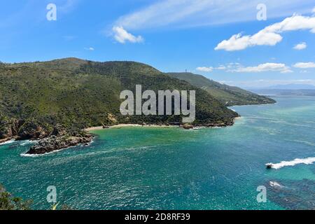 Knysna Heads in the Garden Route, Südafrika gehört zu den Top-Attraktionen des Landes Stockfoto