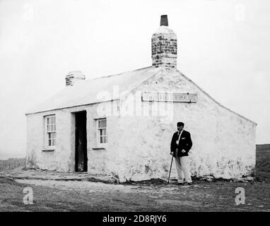 Erstes und letztes Haus, Land's End, Cornwall, viktorianische Zeit Stockfoto