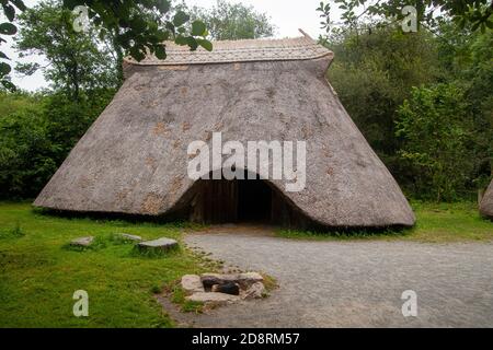 Ehemalige Residenzen der alten Einwohner Irlands Stockfoto