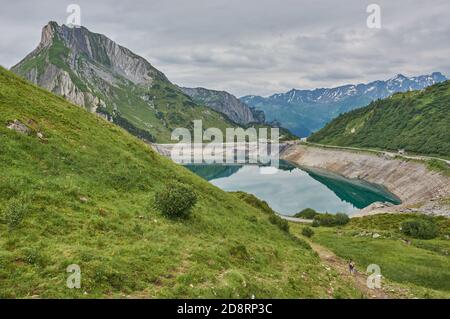 Spullersee in Vorarlberg, Österreich. Stockfoto