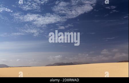 Fuerteventura, Kanarische Inseln, Naturpark Dünen von Corralejo im Norden der Insel Stockfoto