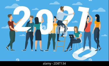 Neues Jahr vector Konzept Stock Vektor