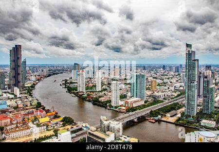 Bangkok Blick auf den Chayopraya Fluss Stockfoto