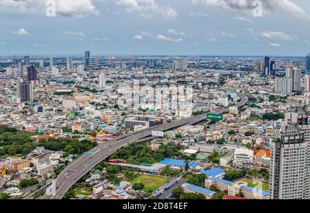 Bangkok Blick auf den Chayopraya Fluss Stockfoto