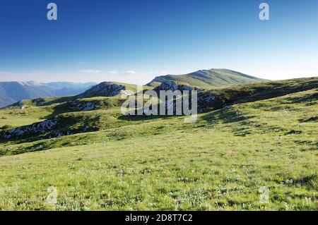 Sommerlandschaft in den Bergen, Krim, Ukraine Stockfoto