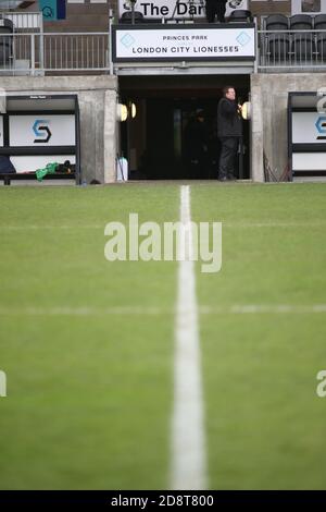 Dartford, Großbritannien. Januar 2020. Princes Park während des FA Women's Super League 2-Matches zwischen London City und Leicester City im Princes Park in Dartford. FEDERICO GUERRA MARANESI/SPP Quelle: SPP Sport Press Foto. /Alamy Live Nachrichten Stockfoto