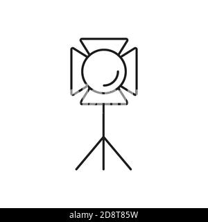 Spotlight Icon Element von Movie Icon für mobile Konzept und Web-Apps. Das Symbol für dünne Linien kann für das Internet und mobile Geräte verwendet werden. Premium-Symbol auf Weiß Stock Vektor