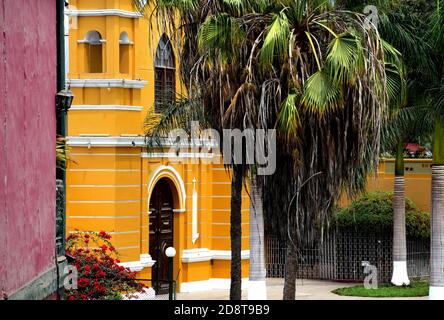 Bunte Architektur in Barranco ein Stadtteil im Süden von Lima Stockfoto