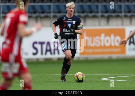 Linkoping, Schweden. November 2020. Nilla Fischer (#5) während des Spiels in der Damallsvenskan Runde 20 zwischen Linkoping und Pitea in der Linkoping Arena in Linkoping Mia Eriksson/SPP Credit: SPP Sport Press Photo. /Alamy Live Nachrichten Stockfoto