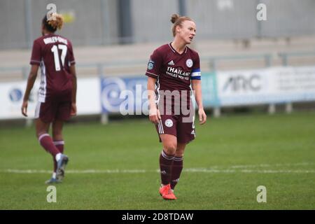 Dartford, Großbritannien. Januar 2020. Remi Allen (Leicester City) schaut während des FA Women's Super League 2 Spiels zwischen London City und Leicester City im Princes Park in Dartford. FEDERICO GUERRA MARANESI/SPP Quelle: SPP Sport Press Foto. /Alamy Live Nachrichten Stockfoto
