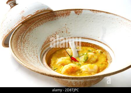 Garnelen Bobó, Gericht mit Garnelen aus der brasilianischen Küche Stockfoto