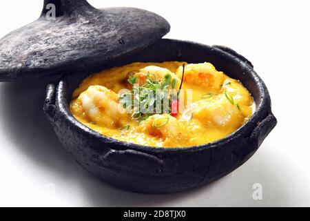 Garnelen Bobó, Gericht mit Garnelen aus der brasilianischen Küche Stockfoto