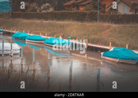 Bild von einem see in der schweiz Stockfoto