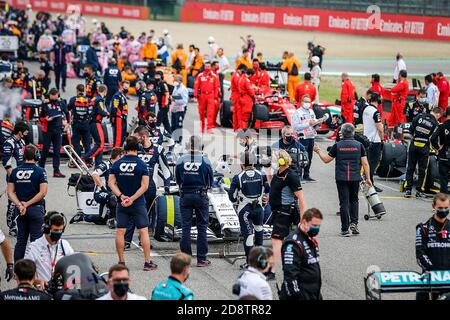 Imola, Italien. November 2020. 01.11.2020, Autodromo Enzo e Dino Ferrari, Imola, Formula 1 Emirates Gran Premio Dell'emilia Romagna 2020, im Bild Startaufstellung weltweit Credit: dpa/Alamy Live News Stockfoto