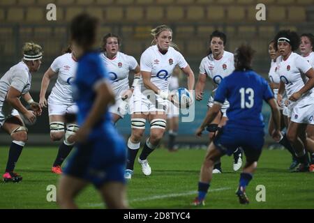 Parma, Italien. 1. Nov, 2020. parma, Italien, Sergio Lanfranchi Stadion, 01 Nov 2020, Alex Matthews (England) trägt den Ball während der Frauen 2020 - Italien gegen England - Rugby Six Nations Spiel - Credit: LM/Massimiliano Carnabuci Credit: Massimiliano Carnabuci/LPS/ZUMA Wire/Alamy Live News Stockfoto