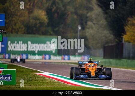 Imola, Italien. 1. November 2020. Während der Formel 1 Emirates Gran Premio Dell'emilia Romagna 2020, Emilia Romagna Grand Prix, vom 31. Oktober bis 1. November 2020 auf dem Autodromo Internazionale Enzo e Dino Ferrari, in Imola, Italien - Foto Joao Filipe / DPPI Kredit: LM/DPPI/Joao Filipe/Alamy Live News Stockfoto