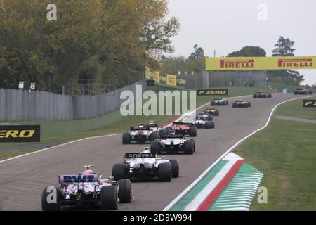 Imola, Italien. 1. November 2020. Während der Formel 1 Emirates Gran Premio Dell'emilia Romagna 2020, Emilia Romagna Grand Prix, vom 31. Oktober bis 1. November 2020 auf dem Autodromo Internazionale Enzo e Dino Ferrari, in Imola, Italien - Foto DPPI Kredit: LM/DPPI/Dppi/Alamy Live News Stockfoto