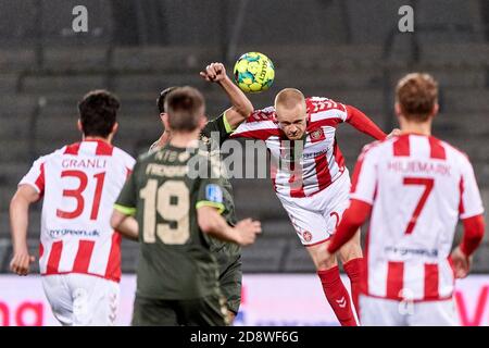 Aalborg, Dänemark. November 2020. Rasmus Thelander (26) von AAB gesehen während der 3F Superliga Spiel zwischen Aalborg Boldklub und Broendby IF in Aalborg Portland Park in Aalborg. (Foto Kredit: Gonzales Foto/Alamy Live News Stockfoto