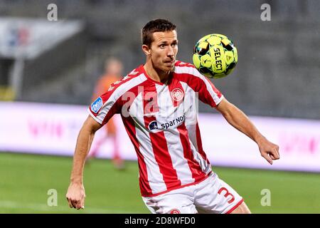 Aalborg, Dänemark. November 2020. Jakob Ahlmann (3) von AAB beim 3F Superliga-Spiel zwischen Aalborg Boldklub und Broendby IF im Aalborg Portland Park in Aalborg gesehen. (Foto Kredit: Gonzales Foto/Alamy Live News Stockfoto