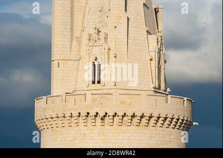 Frankreich, Charente-Maritime (17), La Rochelle, Tour de la Lanterne Turm, Balkon Stockfoto