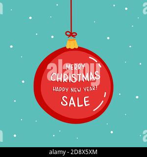 Weihnachtsbaum Spielzeug. Neujahrsdekoration. Stock Vektor