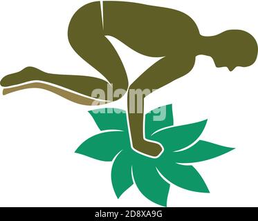 Vorlage Zur Illustration Für Yoga Meditation Lotus Spa Stock Vektor