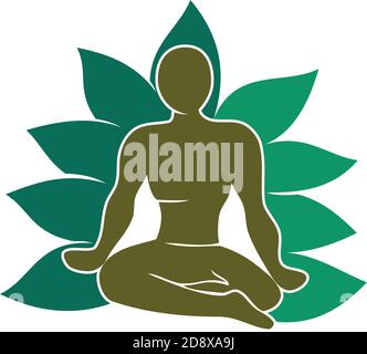 Vorlage Zur Illustration Für Yoga Meditation Lotus Spa Stock Vektor