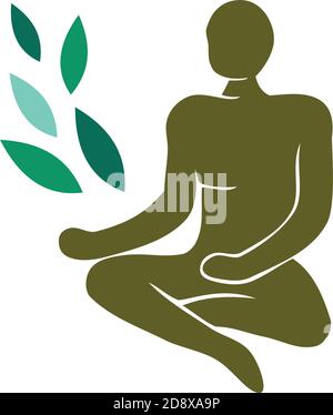 Vorlage Zur Illustration Für Yoga Meditation Lotus Spa Stock Vektor