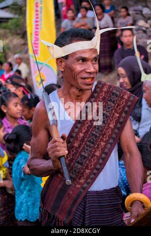 Aufgenommen @Lamagute Dorf, Lembata, Ost Nusa Tenggara, Indonesien Stockfoto