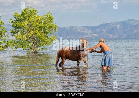 Aufgenommen @Jontona Dorf, Waienga Bucht, Lembata, Ost Nusa Tenggara, Indonesien Stockfoto