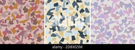 Terrazzo Textur abstraktes Nahtloses Muster Stock Vektor