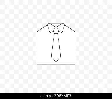 Symbol für Krawatte, Hemd, Kleiderordnung. Vektorgrafik. Stock Vektor