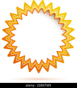 Vektor isoliert Zeichen abstrakte Sonne Stock Vektor