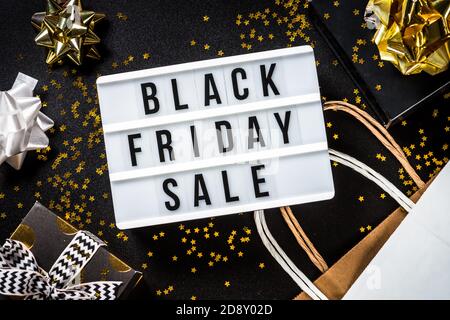 Black friday Verkauf Online-Shopping. Stockfoto