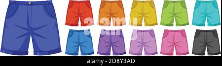 Set von männlichen Hosen Illustration Stock Vektor