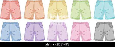 Set von männlichen Hosen Illustration Stock Vektor