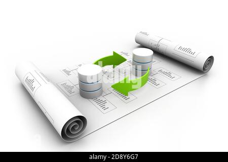 Datenbankkonzept Stockfoto