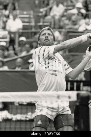 Deutscher Tennisspieler Boris Becker, 80er Jahre Stockfoto