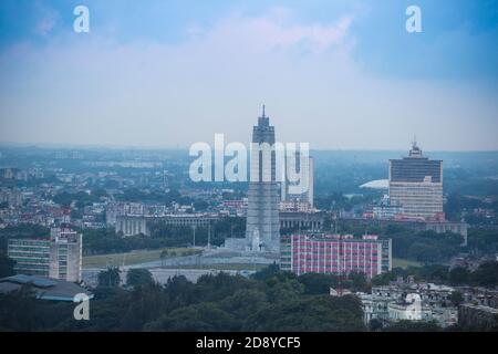 Kuba, Havanna, Blick auf Havanna mit Blick auf die Plaza de la Revolucion Stockfoto