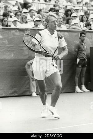 Tschechische Tennisspielerin Martina Navratilova, 1986 Stockfoto