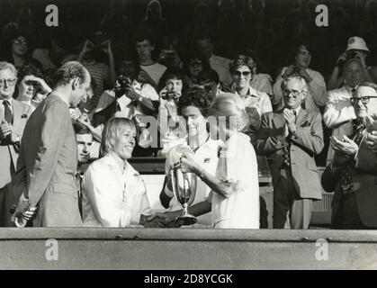 Tschechische Tennisspielerin Martina Navratilova, 1986 Stockfoto