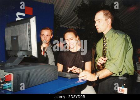 Kanadisch-amerikanisch-französische Tennisspielerin Mary Pierce, 1990er Jahre Stockfoto