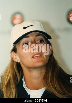 Kanadisch-amerikanisch-französische Tennisspielerin Mary Pierce, 1990er Jahre Stockfoto