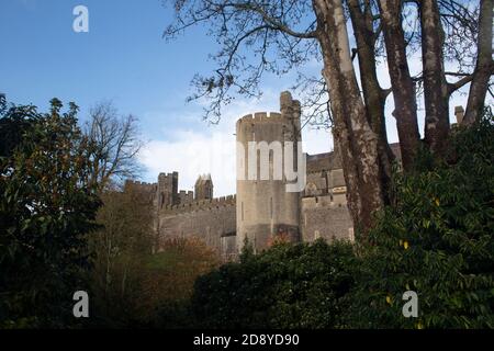 Arundel Castle - eine restaurierte und renovierte mittelalterliche Burg - in Arundel, West Sussex, England, Großbritannien Stockfoto