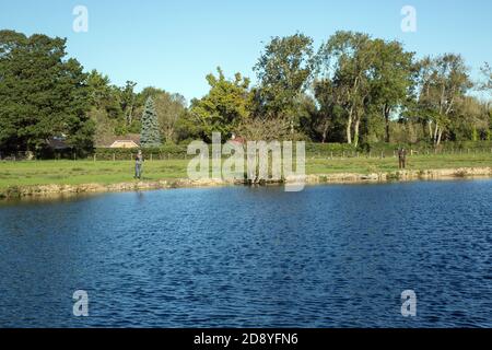 Testwood Forelle Fischerei, Hampshire, England, Vereinigtes Königreich. Stockfoto